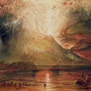 William Turner: Mount Vesuvius in Eruption. Fine Art Print/Poster. (003633)