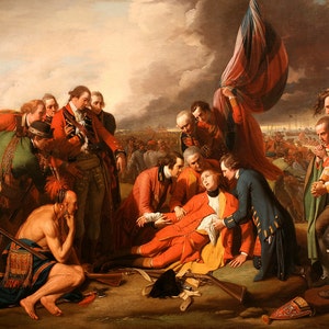 Benjamin West: A Morte do General Wolfe. Impressão/pôster de belas artes (00111)