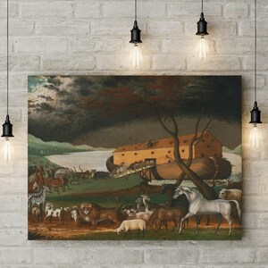 Premium Canvas Art Print of Edward Hicks: Noah&#39;s Ark