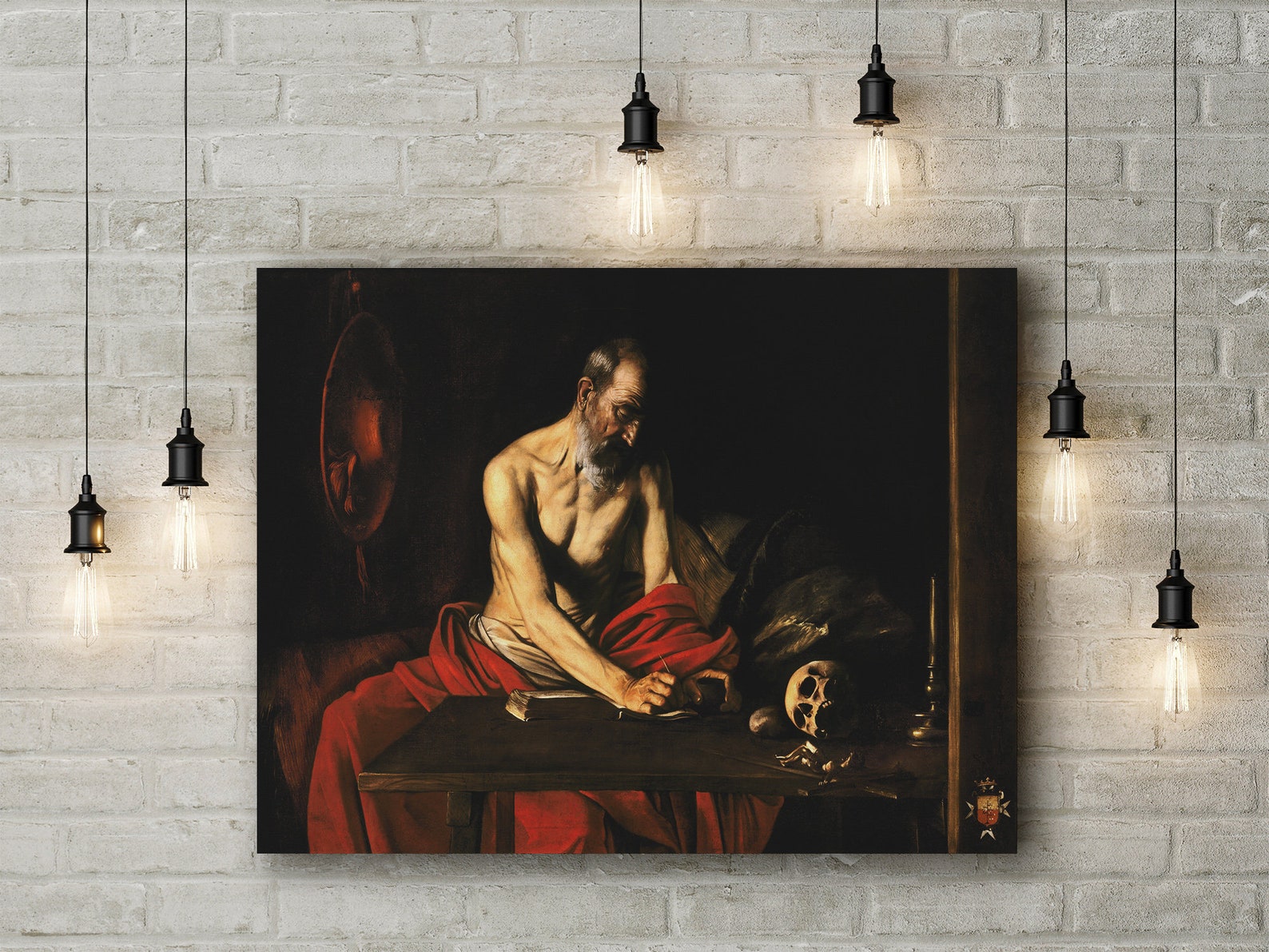 Canvas Art Print of Caravaggio: Saint Jerome Writing. Large - Etsy