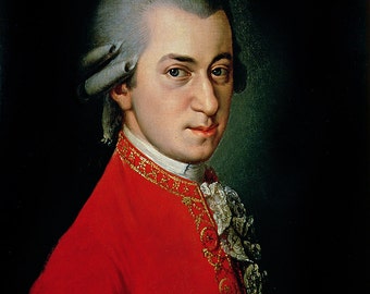 Barbara Krafft: Portrait of Wolfgang Amadeus Mozart. Fine Art Print/Poster. (003604)