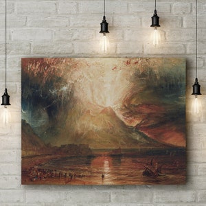 Premium Canvas Art Print of J.M.W Turner: Mount Vesuvius in Eruption