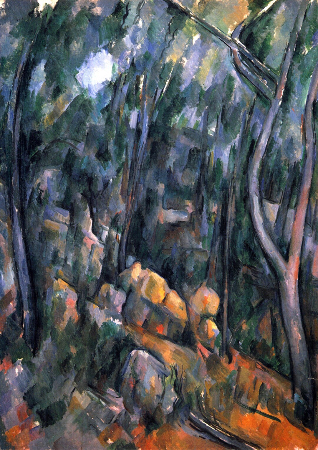 Paul Cezanne: Forest With the Rock Caves Above the Chateau Noir. Fine ...