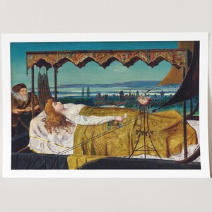 Premium Giclée Print of John Atkinson Grimshaw: Elaine (1864). Museum Quality Print of Famous Painting