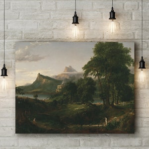 Landscape Canvas Art Print of Thomas Cole: The Course of Empire, The Arcadian or Pastoral State.