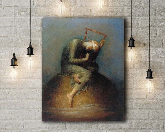 Premium Canvas Art Print of George Frederic Watts: Hope - Etsy