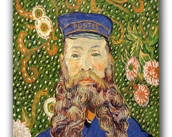 Canvas Art Print of Van Gogh: Portrait of the Postman Joseph Roulin.