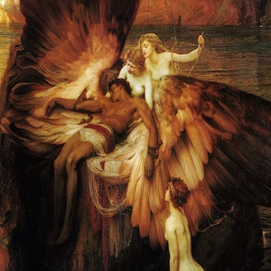 Herbert James Draper: O lamento por Ícaro. Impressão / pôster de belas artes.