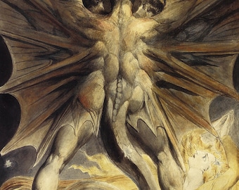 William Blake: The Great Red Dragon and the Woman Clothed with the Sun. Fine Art Print/Poster (001396)