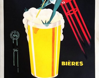Brasserie Lengrand by G. Piana. French Vintage Beer Advertising Print/Poster. (4933)