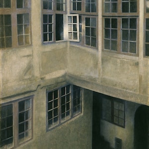 Vilhelm Hammershoi: The Courtyard at 30 Strandgade. Fine Art Print/Poster. 003039 image 1