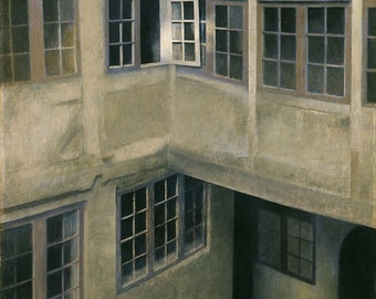 Vilhelm Hammershoi: The Courtyard at 30 Strandgade. Fine Art Print/Poster. (003039)