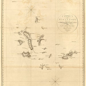 Karte Karte der Galapagosinseln 1798. Print/Poster (5222)