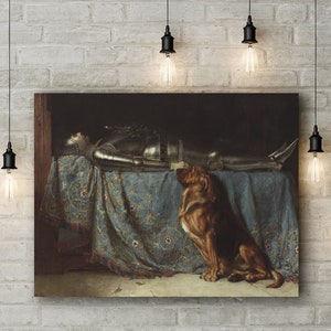 Premium Canvas Art Print of Briton Rivière: Requiescat