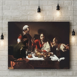Canvas Art Print of Caravaggio: Supper at Emmaus.
