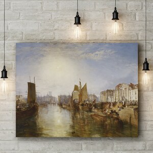 Premium Canvas Art Print of Joseph Mallord William Turner: The Harbor of Dieppe
