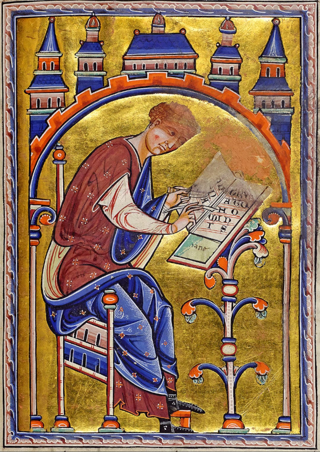 Aberdeen Bestiary: Isidore, Writing His Work on the Nature of Man ...