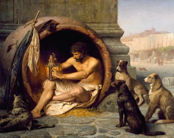 Jean Leon Gerome: Diogenes. Fine Art Print/Poster. (002839)