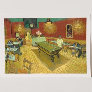 Premium Giclée Print von Vincent Van Gogh: Das Nachtcafé. Museum Qualität Druck von berühmten Malerei.