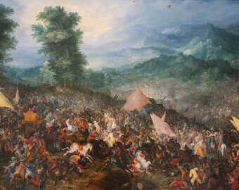 Jan Brueghel the Elder: The Battle of Issus (Alexander the Great). Fine Art Print/Poster