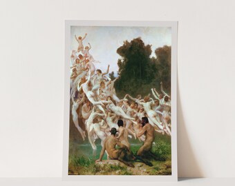 Premium Giclée Print of William Bouguereau: The Oreads. Museum Quality Print of Famous Painting.