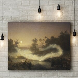 Premium Canvas Art Print of August Malmström: Dancing Fairies