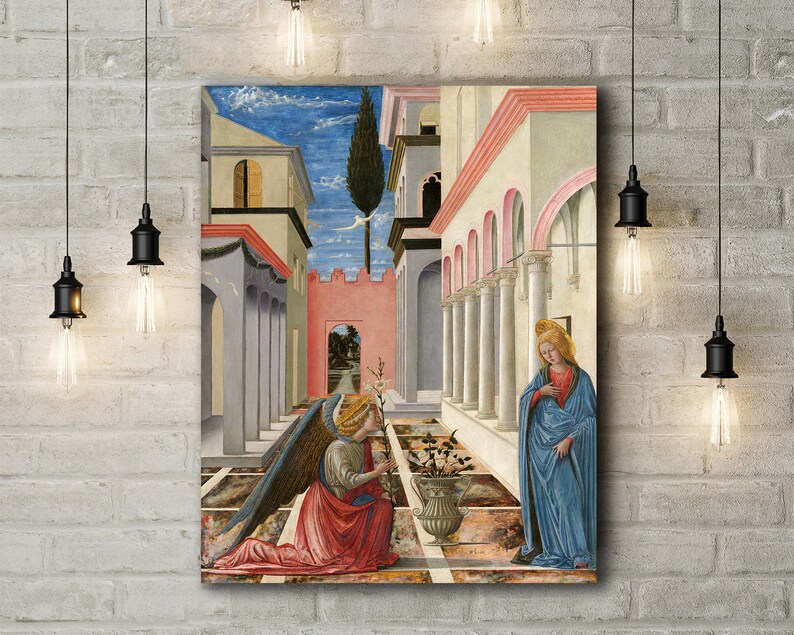 Canvas Art Print of Fra Carnevale the Annunciation. Large Etsy