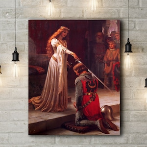 Premium Canvas Art Print of Edmund Blair Leighton: The Accolade