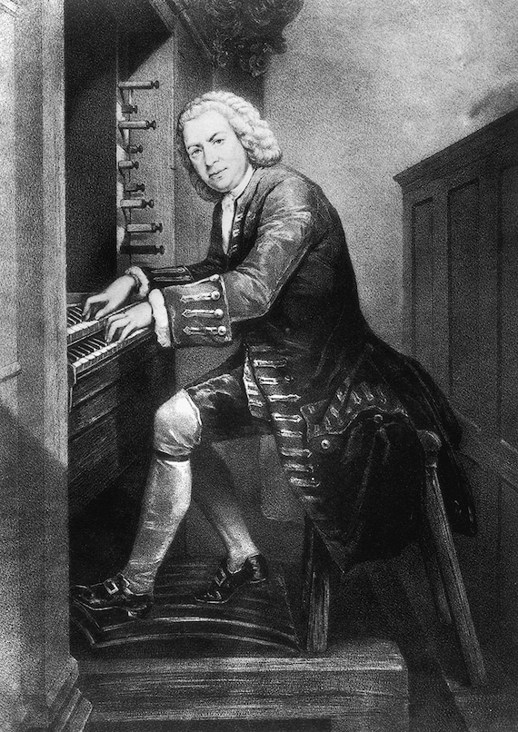 Il compositore Johann Sebastian Bach. Stampa/Poster (001519) - Etsy Italia