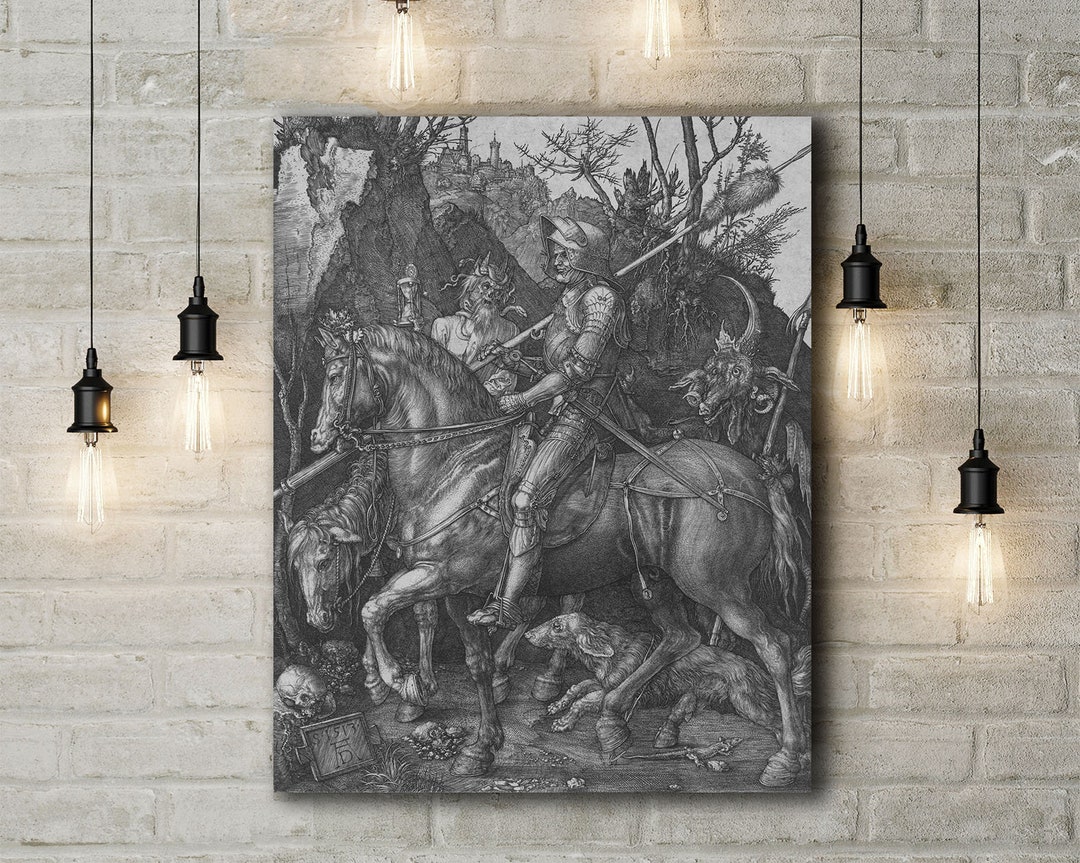 Premium Canvas Art Print of Albrecht Durer: Knight, Death and the Devil ...