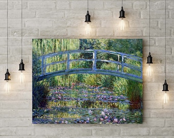 Landscape Canvas Art Print of Claude Monet: The Japanese Footbridge/Le Pont Japonais a Giverny.