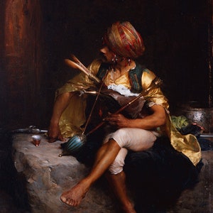Charles Bargue: Un Bashi-Bazouk. Impresión/póster de Bellas Artes (5241)