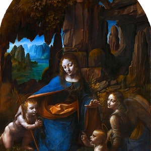 Leonardo Da Vinci: The Virgin of the Rocks. Fine Art Print/Poster (5469)