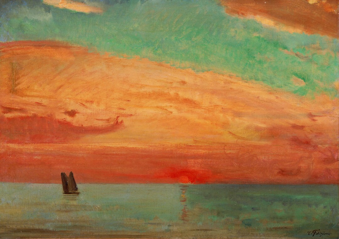 Fujishima Takeji: Sunrise Over the Eastern Sea. Fine Art Print