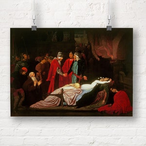 Frederic Leighton: The Reconciliation of the Montagues and Capulets over the Dead Bodies of Romeo and Juliet. Fine Art Print/Poster