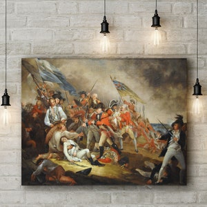 Premium Canvas Art Print of John Trumbull: The Death of General Warren at the Battle of Bunker Hill