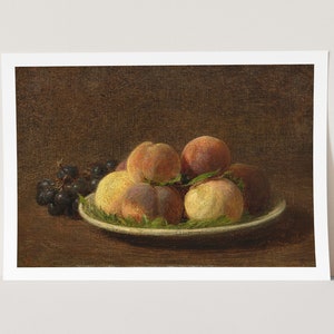 Premium Giclée Print of Henri Fantin-Latou: Peaches and Grapes (1894). Museum Quality Print of Famous Painting
