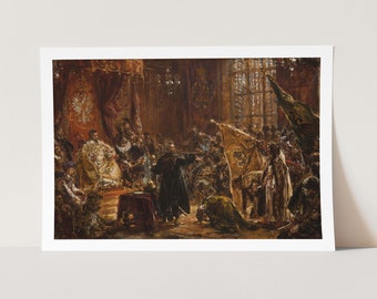 Premium Giclée Print of Jan Matejko: Shuysky Tsars at the Seym of Warsaw (1892). Museum Quality Print of Famous Painting