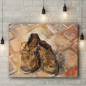 Popular Canvas Art Print of Shoes by Vincent Van Gogh (Large Size 30 x 20 Inches)