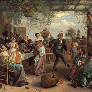 Jan Steen: The Dancing Couple. Fine Art Print/Poster. (004102)
