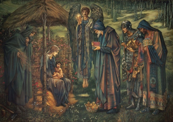 Edward Burne Jones Gwiazda Betlejemska Fine Art Printplakat 004057