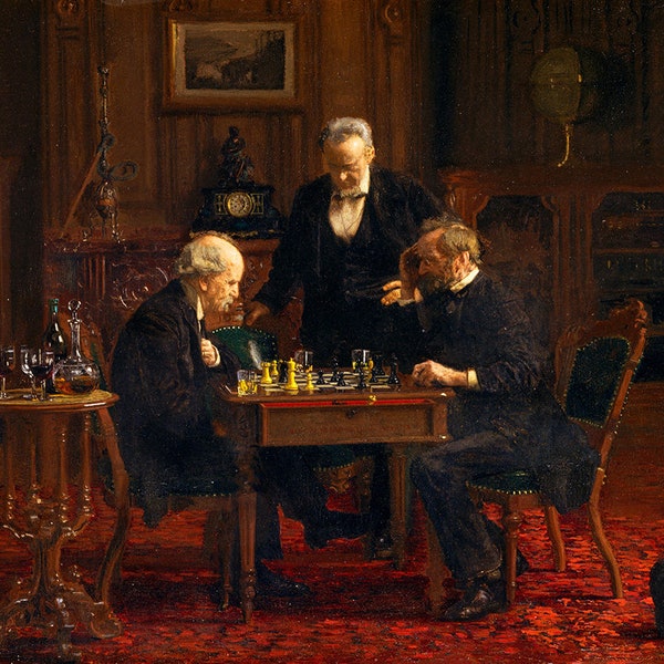 Thomas Eakins: The Chess Players. Fine Art Print/Poster. (5266)