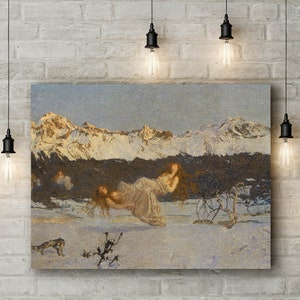 Premium Canvas Art Print of Giovanni Segantini: The Punishment of Lust