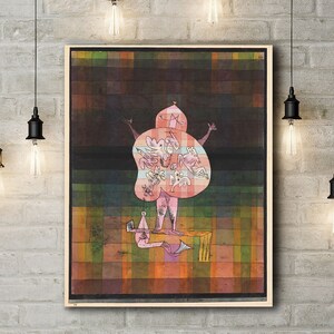 Canvas Art Print of Paul Klee: Ventriloquist and Crier in the Moor. Large Size (30 x 20 Inches)