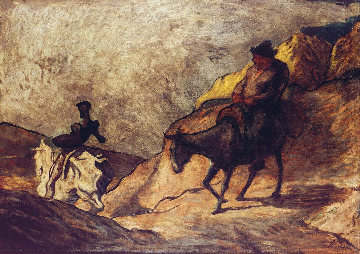 Honoré Daumier: Don Quixote and Sancho Panza. Fine Art Print/poster (004421)  - Etsy