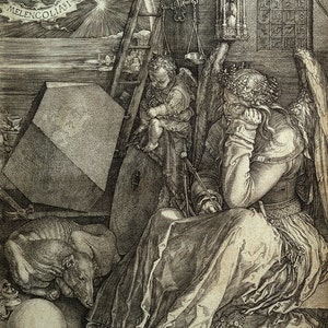 Albrecht Durer: Melancholia (Melancolia). Fine Art Print/Poster. (003586)