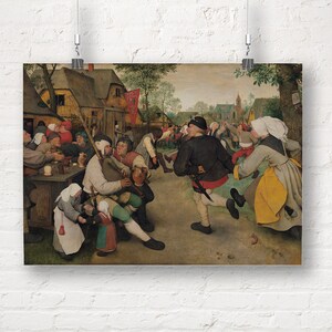 The Peasant Dance by Pieter Bruegel the Elder. Fine Art Print/Poster