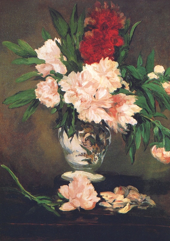 Flowers In A Crystal Vase By Eduard Manet Poster Art