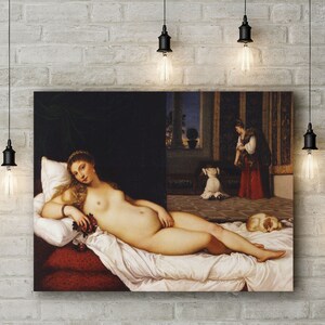 Canvas Art Print of Titian: Venus of Urbino. Large Size (30 x 20 Inches)