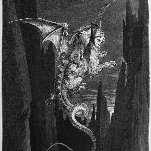 Gustave Dore: Depiction of Satan. Fine Art Print/poster. - Etsy